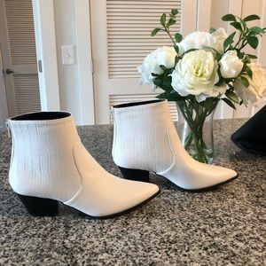 Brand new White booties